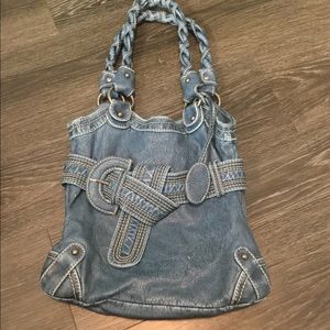 Denim colored small pocketbook